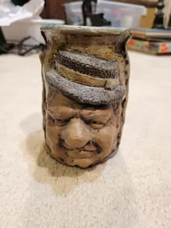 VTG. 1971 JIM RUMPH W.C. FIELDS POTTERY MUG TANKARD VASE