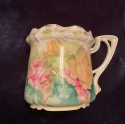 VTG ANTIQUE UNSTAMPED RS PRUSSIA SHAVING MUG UNIQUE COLLECTOR COTTAGE GRANDPA