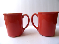 CORNING WARE CORELLE VINTAGE CORAL/PINK SALMON COFFEE MUGS SET OF TWO