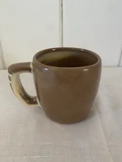 VTG FRANKOMA POTTERY 5C PRAIRIE TAN GOLD PLAINSMAN COFFEE MUG VINTAGE
