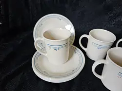 SET OF 6 CORNING CORELLE COUNTRY VIOLETS AND 7 MATCHING PLATES