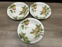 VINTAGE ROYAL DOULTON CITRUS GROVE 1994 EVERYDAY CHINA 8 BOWL SET OF 3 ENGLAND