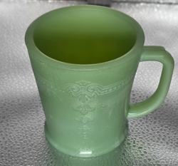 VINTAGE JADEITE FIRE KING COFFEE MUG PHILBE OVENWARE