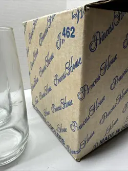 SET OF 4 - VINTAGE PRINCESS HOUSE #462 CRYSTAL 22 OZ COOLER TUMBLERS NEW IN BOX