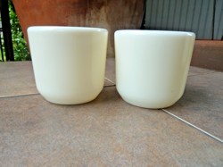 VINTAGE LOT OF 2 CORNING WWII NAVY WATCHMAN MILK GLASS MUGS HAND WARMER USA 1941