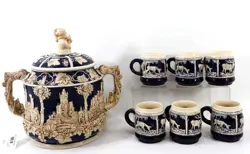VINTAGE WICK-WERKE WW WEST GERMANY PUNCH BOWL SET