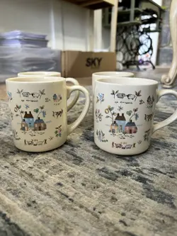 SET OF 4 VINTAGE INTERNATIONAL HEARTLAND COFFEE MUGS CUPS
