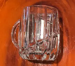 VTG 90S MIKASA CUT CRYSTAL UPTOWN HEAVY VINTAGE COFFEE MUG VERTICAL SWIRL TEA
