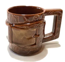 MCCOY POTTERY LCC COWBOY MUG BELT BUCKLE BRANDING IRONS VINTAGE 1974-1985 USA934