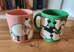 EUC VINTAGE WAECHTERSBACH~SHEEP~LAMBS~CERAMIC