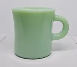 VINTAGE FIRE KING JADEITE C HANDLE HEAVY RESTAURANT WARE MUG