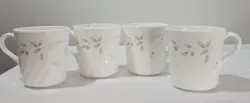 VINTAGE CORNING CORELLE - ENGLISH MEADOW SWIRL - COFFEE CUPS / MUGS, SET OF 4