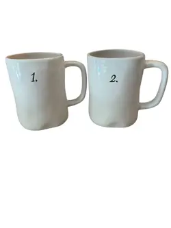 VINTAGE RAE DUNN #1  COFFEE MUG ARTISAN COLLECTION MAGENTA 1 2