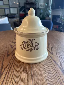 VINTAGE PFALTZGRAFF  VILLAGE TEA CANISTER LID 8.5