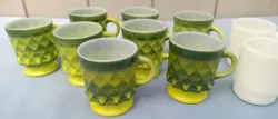 FIRE KING GREEN-YELLOW
