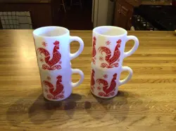 GLASS RED ROOSTER
