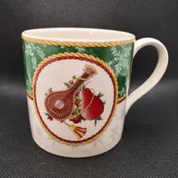 VTG 1998 WEDGWOOD FINE EARTHENWARE CHRISTMAS MUG WINTER FESTIVAL ENGLAND