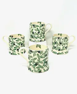 VTG. SET OF 4 EMMA BRIDGEWATER ORIGINAL BLACKBERRY 1/2 PINT MUGS 3.5 RARE