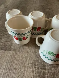 VINTAGE CORELLE FARM FRESH HOMEMADE COFFEE TEA CUP MUG LOT 6