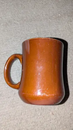 VINTAGE RESTAURANT WARE ITI CHINA DARK  BROWN COFFEE MUG CUP- 8 OZ.