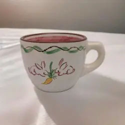 VINTAGE STANGL POTTERY KIDDIE WARE MUG CUP BUNNY LUNCH RABBITS BUNNIES
