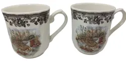 CHURCHILL VINTAGE GAME MUGS ARCHIVE ILLUSTRATIONS ANAS PLATYRHYNCHOS SET OF TWO