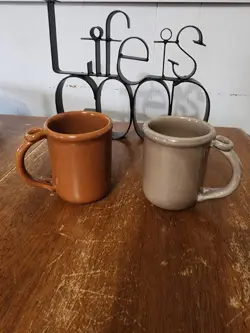 VINTAGE BENNINGTON POTTERS 1967 POTTERY THUMB COFFEE MUG