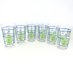 VINTAGE SET 6 CHOICES BY PFALTZGRAFF 6 COOLERS/TUMBLERS CLOVERHILL COLLECTION
