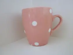 VINTAGE RETRO DIANA WARE PINK POLKA DOT MUG A/F