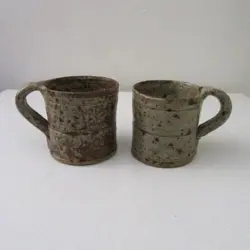 VINTAGE 70'S STONEWARE POTTERY MUGS | STUDIO ART POTTERY | VINTAGE MUGS