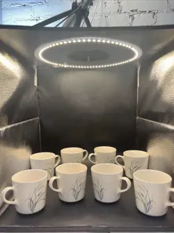 8 CORELLE “COASTAL BREEZE” WHEAT COORDINATES STONEWARE COFFEE CUPS VINTAGE MUGS