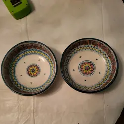 CERAMICHE GIOVANNI VIETRI ITALY  PAIR OF 7