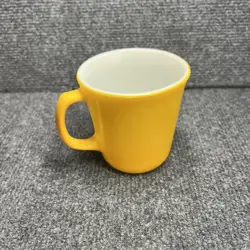 VINTAGE CORNING GOLD YELLOW COFFEE MUGS CORNINGWARE TABLEWARE NY USA