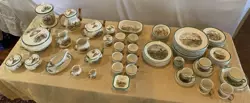 115 PIECES!! COPELAND SPODE HERRING HUNT DINNERWARE