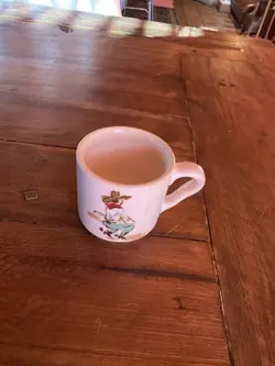 VTG SYRACUSE CHINA SUNDOWN PATTERN COFFEE MUG COWBOY RESTAURANT WARE USA GUC