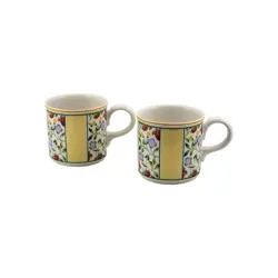 SET OF 2 VILLEROY & BOCH VIRGINIA COFFEE MUG TEACUP GERMANY VINTAGE