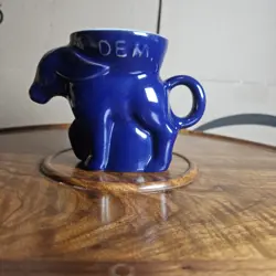 VINTAGE 1994 FRANKOMA DEM POLITICAL DEMOCRAT DONKEY COFFEE CUP MUG PLANTER 4