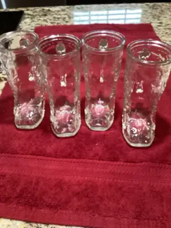 VTG LIBBY COWBOY BOOT SHAPED CLEAR GLASS BEER MUG WITH HANDLE 6