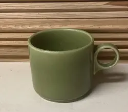 HTF VINTAGE HOMER LAUGHLIN CHINA FIESTA IRONSTONE COFFEE MUG (S) TURF GREEN