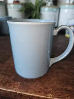 CORNING MUGS COFFEE MUG/TEA CUP GRAY BLUE 32 K6 USA VINTAGE