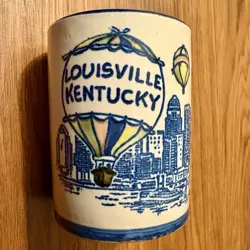 LOUISVILLE STONEWARE KENTUCKY SKYLINE MUG VINTAGE 1995 MADE IN USA COFFEE