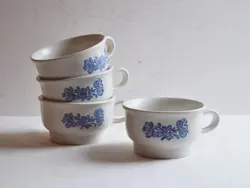 VINTAGE PFALTZGRAFF BLUE YORKTOWNE COFFEE TEA SOUP CHILI MUGS CUPS SET OF 4
