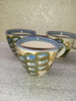 LOUISVILLE STONEWARE MADE IN KENTUCKY VINTAGE MUG'S SET OF 3