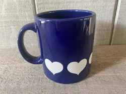 WAECHTERSBACH HEART MUG VINTAGE WEST GERMANY BLUE