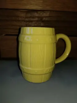 YELLOW CERAMIC BARREL