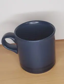 PFALTZGRAFF VINTAGE MORNING LIGHT COBALT BLUE MUG CUP BLACK BANDS