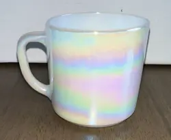 VINTAGE FEDERAL GLASS MOONGLOW IRIDESCENT COFFEE MUG CUP