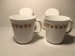 VINTAGE CORNING COFFEE MUGS - SET OF 4