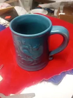 BLUE POTTERY CUP