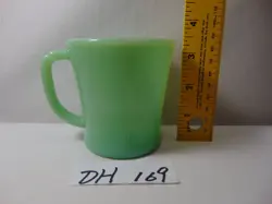 VINTAGE ANCHOR HOCKING FIRE KING JADEITE D HANDLE MUG GREEN #1